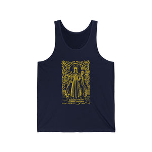 Blessed Virgin Rubber Goddess | Yellow print | Unisex Tank