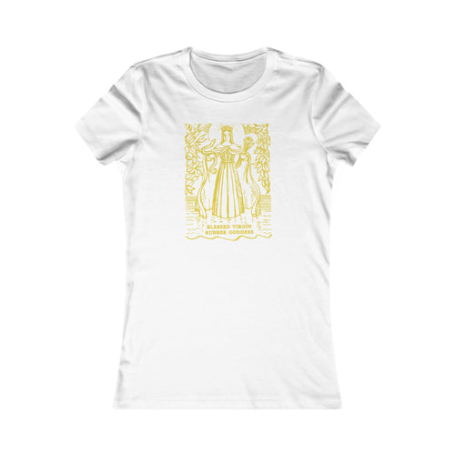 Blessed Virgin Rubber Goddess | Yellow print | Women's Tee